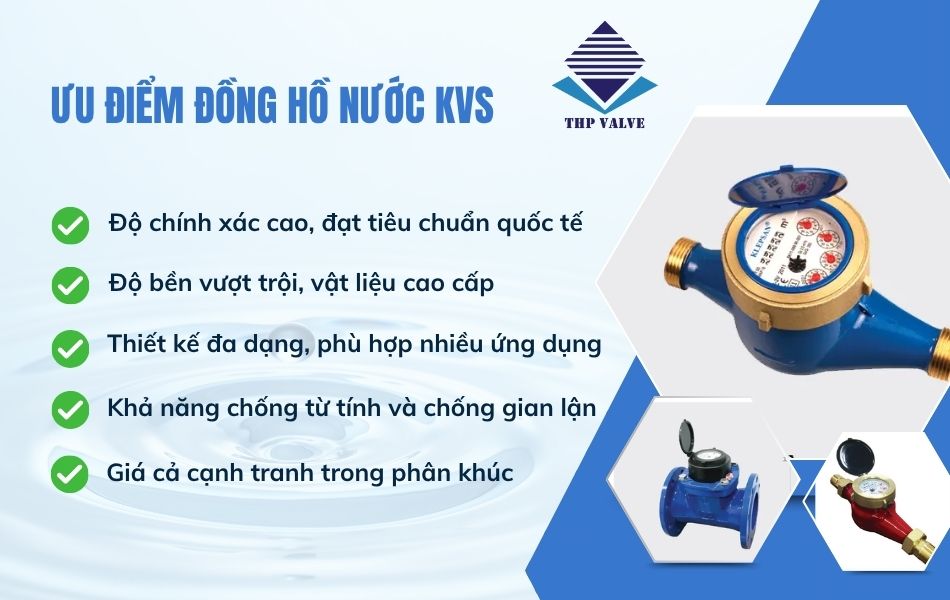 ưu điểm đồng hồ đo nước kvs