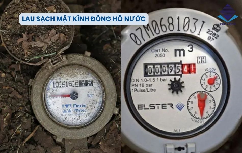 làm sạch về mặt kính đồng hồ nước