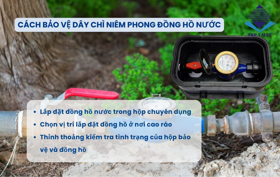 cách bảo vệ dây chì niêm phong đồng hồ nước