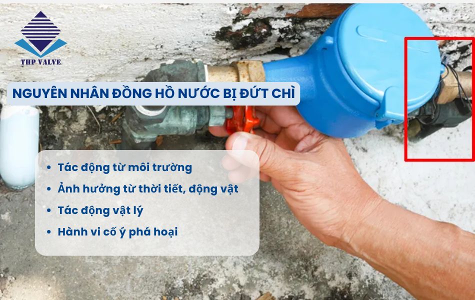 nguyên nhân đồng hồ nước bị đứt chì