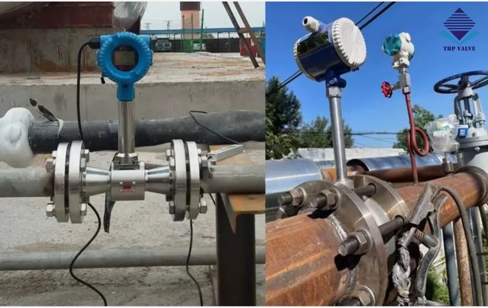 hình ảnh lắp đặt đồng hồ đo lưu lượng hơi nóng