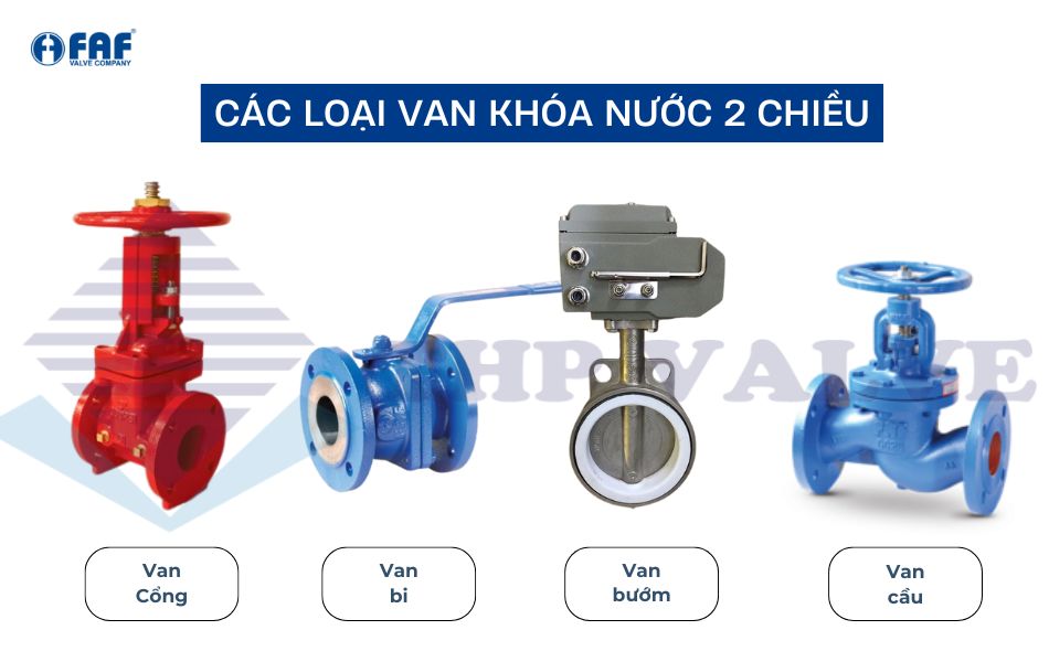 Các loại van khóa nước 2 chiều phổ biến hiện nay