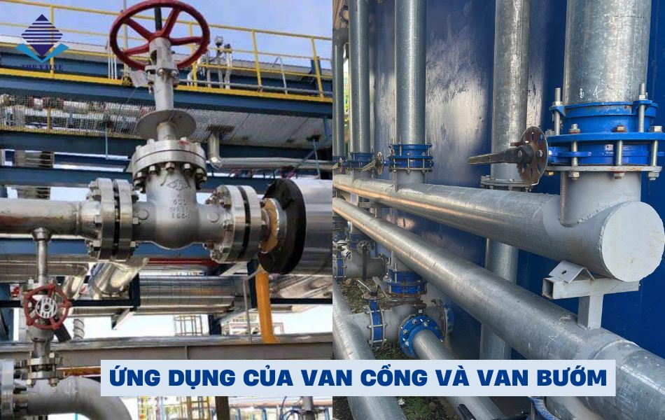 sự khác nhau giữa van cổng và van bướm về ứng dụng