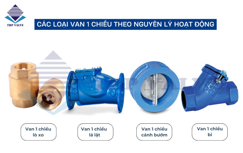 các loại van 1 chiều theo cấu tạo hoạt động