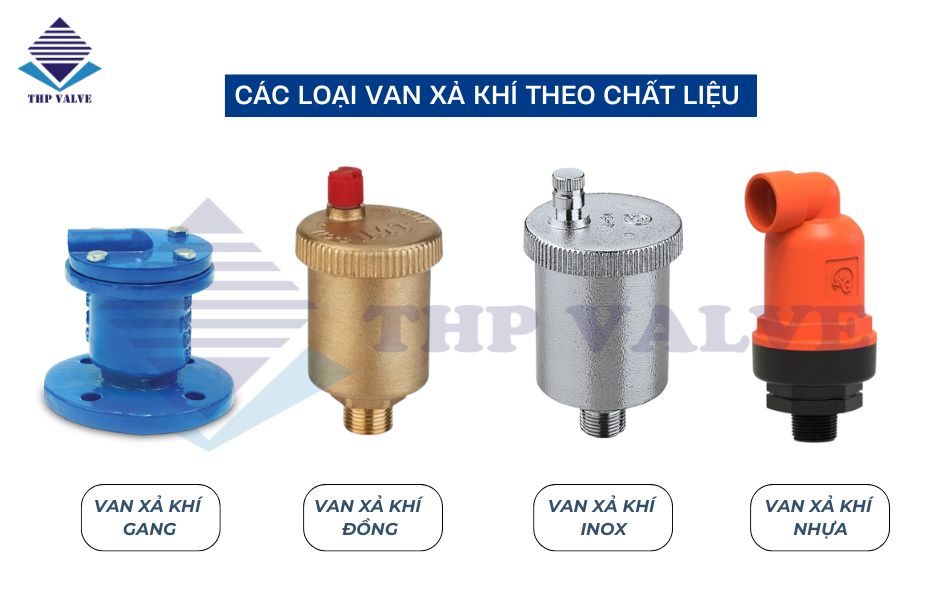 các loại van xả khí theo chất liệu