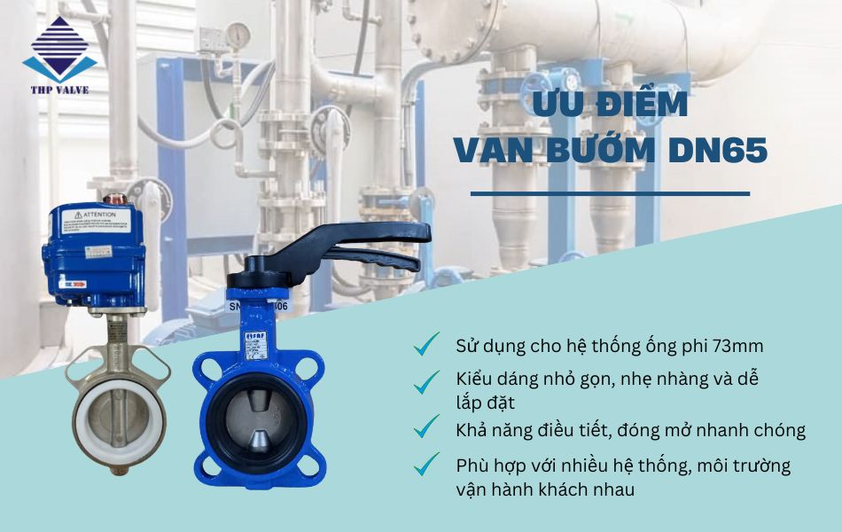 đặc điểm nổi bật van bướm dn65