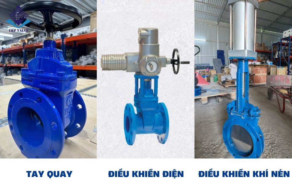 phân loại van cổng theo kiểu điều khiển