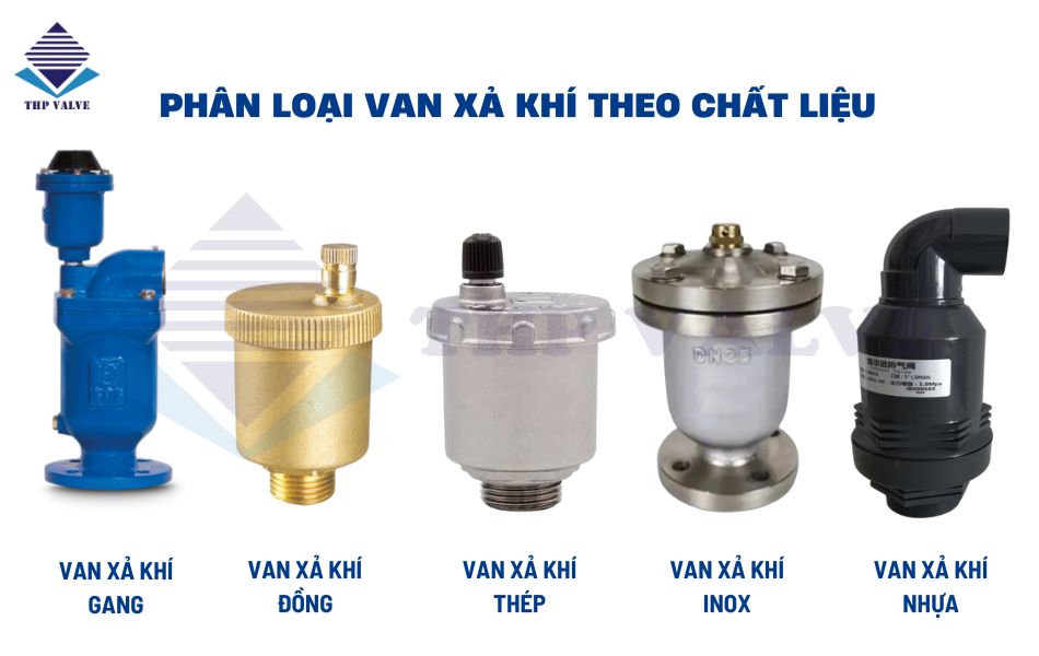 phân loại van xả khí theo chất liệu