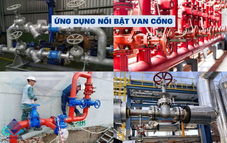 ứng dụng phổ biên của van cổng