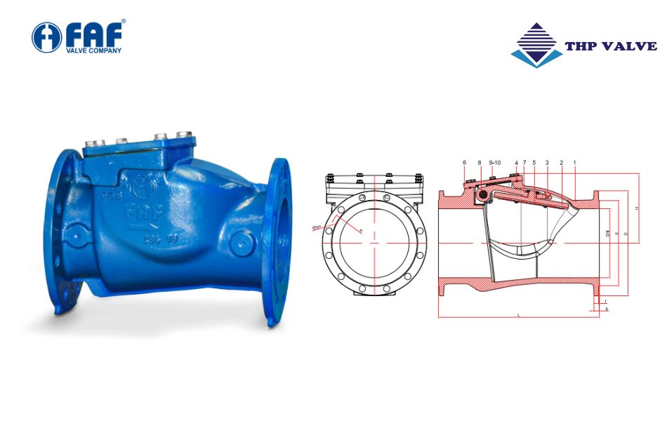van một chiều lá lật mặt bích faf 2270