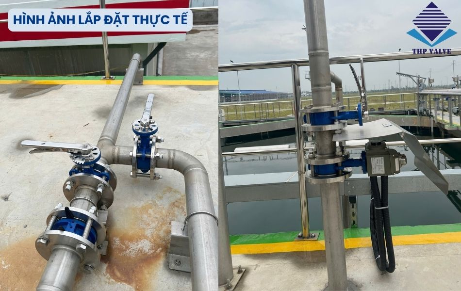 lắp đặt van công nghiệp tại trạm xử lý nước thải ccn kim động