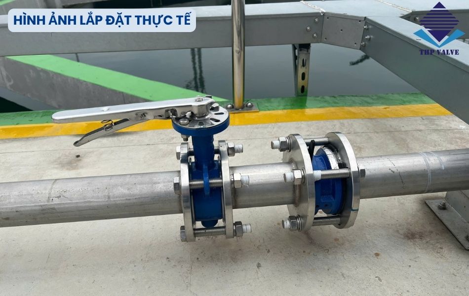 lắp đặt van công nghiệp tại trạm xử lý nước thải ccn kim động