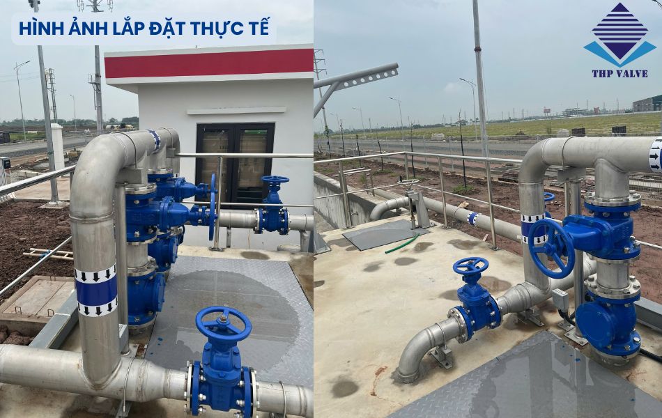 lắp đặt van công nghiệp tại trạm xử lú nước thải ccn kim động