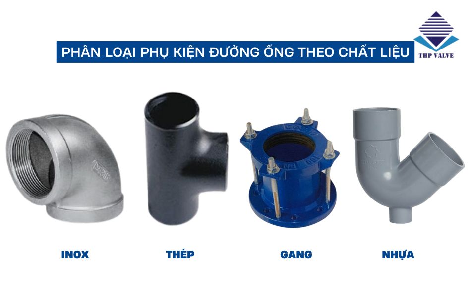 phân loại phụ kiện đường ống theo chất liệu
