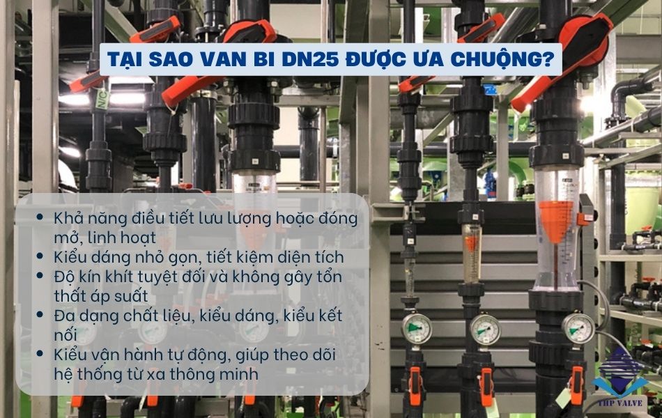 ưu điểm van bi dn25