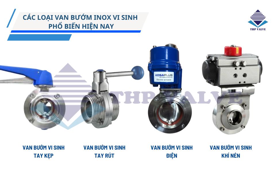 các loại van bướm vi sinh phổ biến