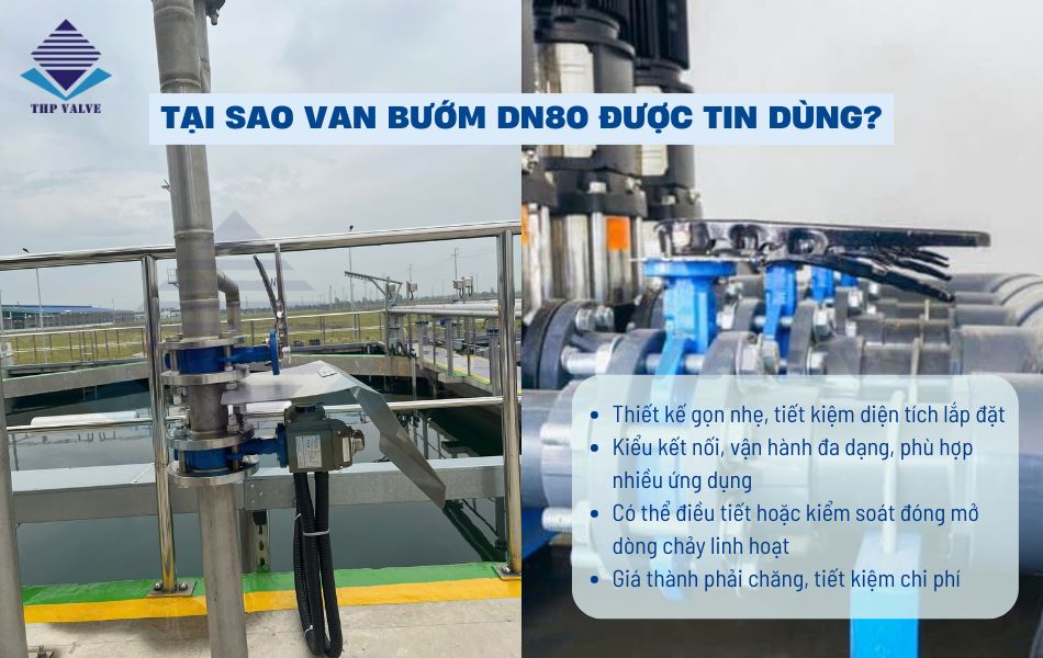 đặc điểm nổi bật van bướm dn80