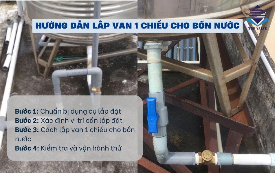 hướng dẫn cách lắp van 1 chiều cho bồn nước