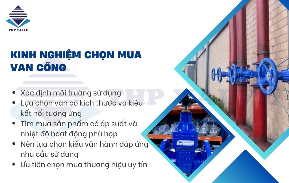 kinh nghiệm chọn mua van cổng phù hợp