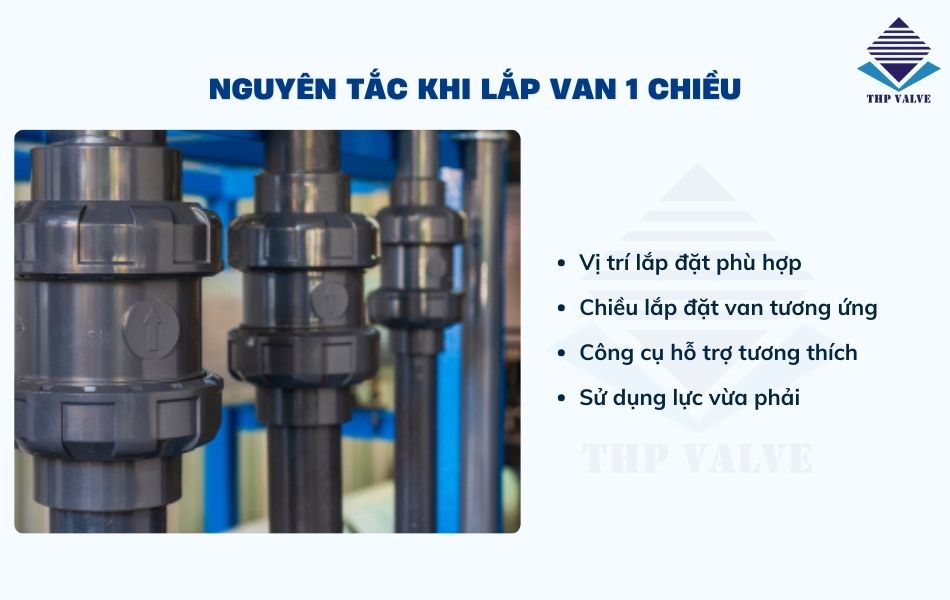 nguyên tắc khi lắp đặt van 1 chiều cho bồn nước