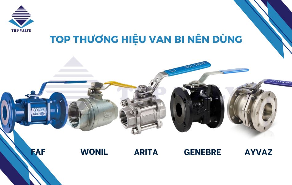 top 5 thương hiệu van bi được tin dùng
