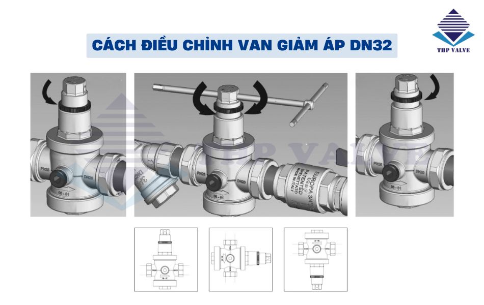 cách điều chỉnh van giảm áp dn32