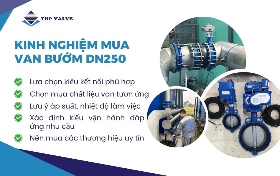 lưu ý chọn mua van bướm dn250 phù hợp