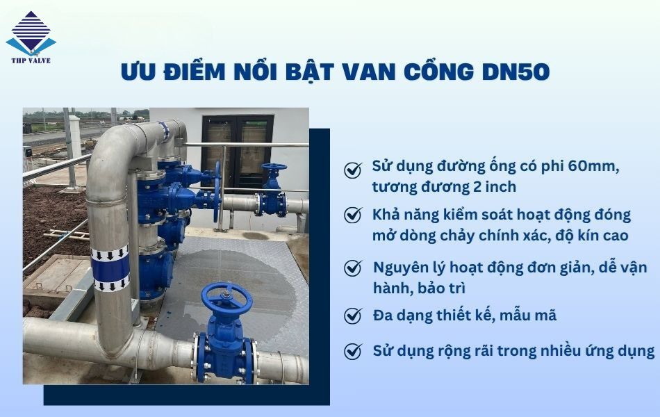 đặc điểm nổi bật van cổng dn50