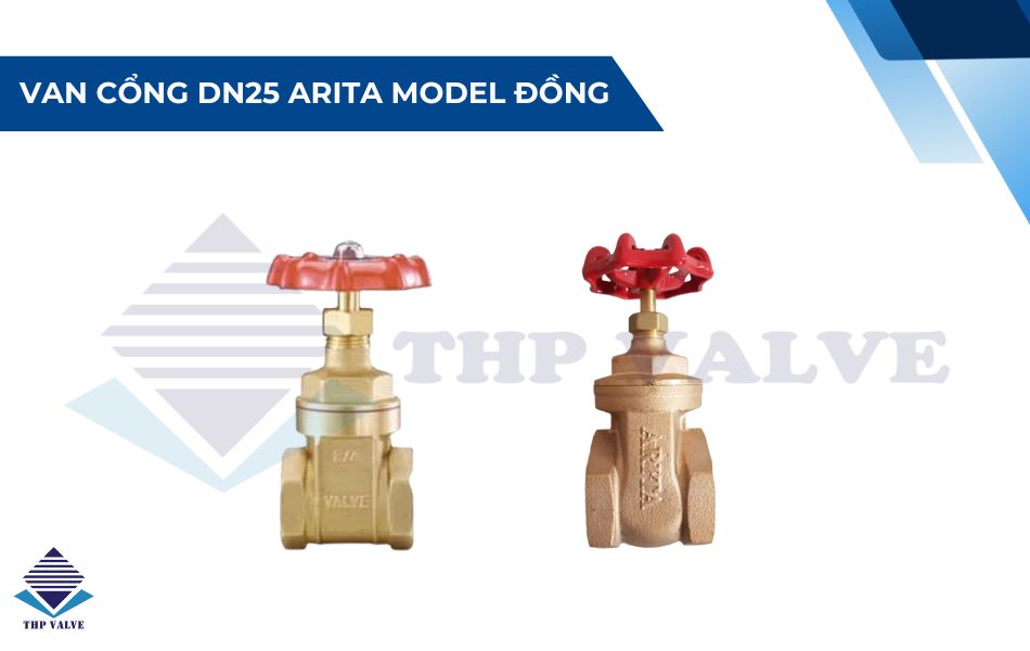 Van cổng DN25 Arita model đồng