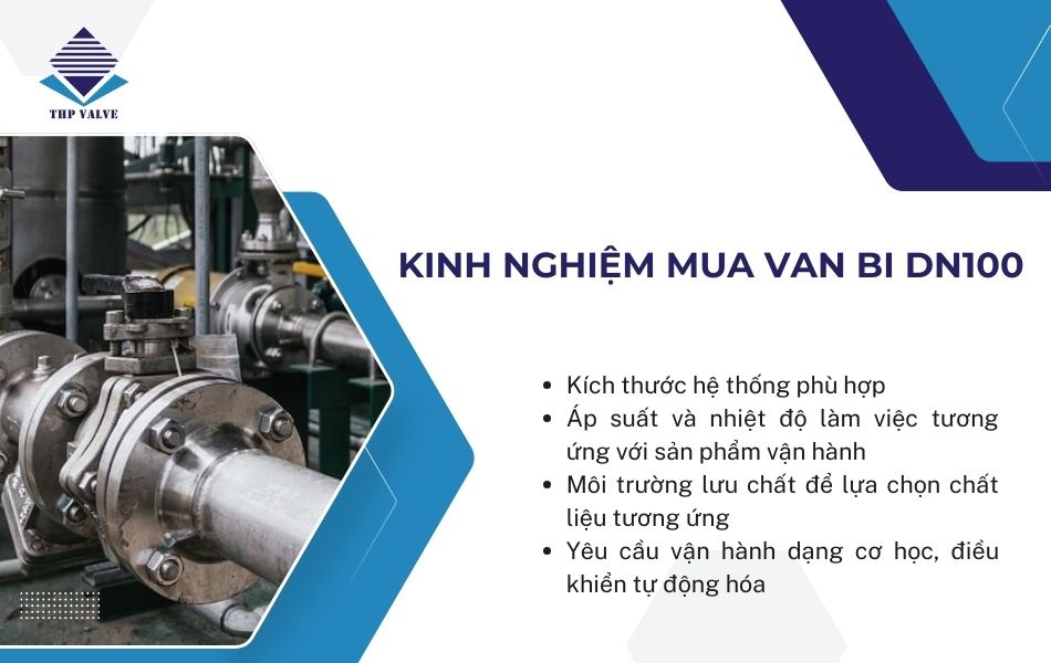 kinh nghiệm mua van bi dn100