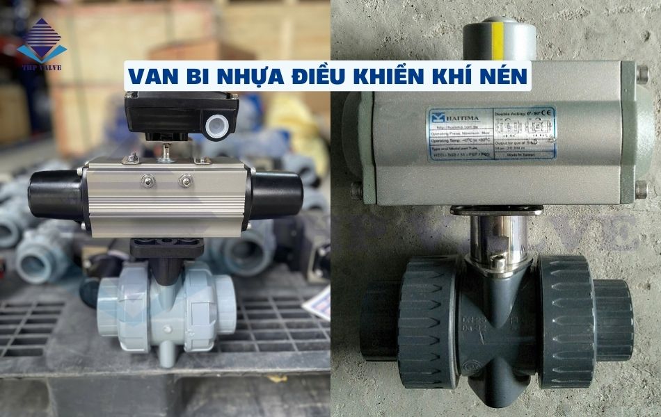 van bi nhựa điều khiển khí nén