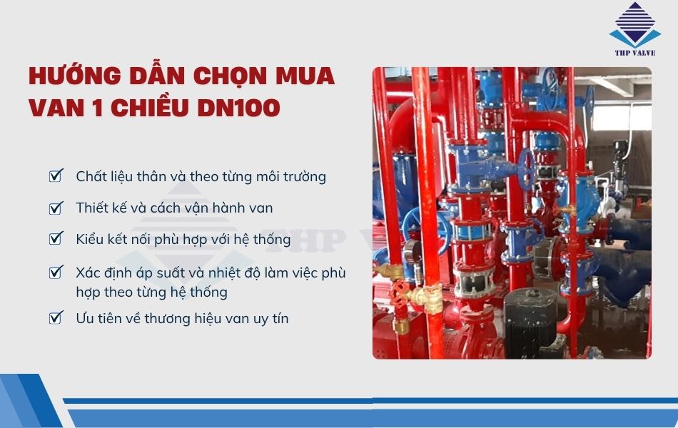 kinh nghiệm lựa chọn van 1 chiều dn100 phù hợp