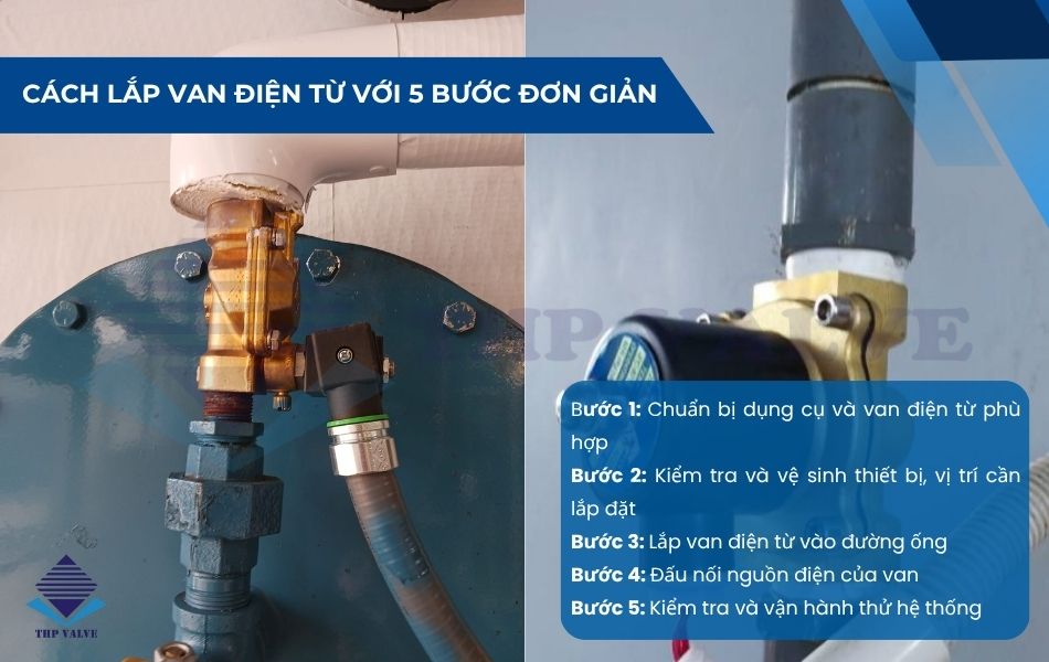 chi tiết cách lắp van điện từ đơn giản, hiệu quả