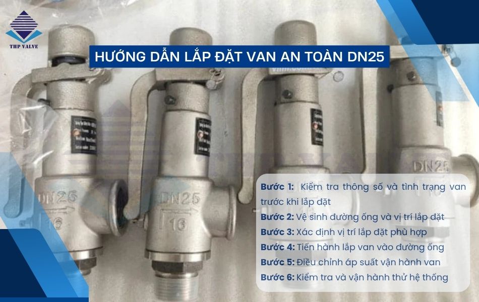 hướng dẫn cách lắp đặt van an toàn dn25