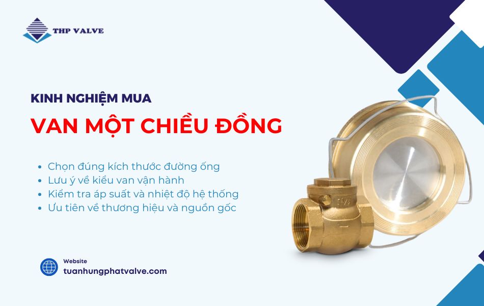 hướng dẫn chọn mua van một chiều đồng