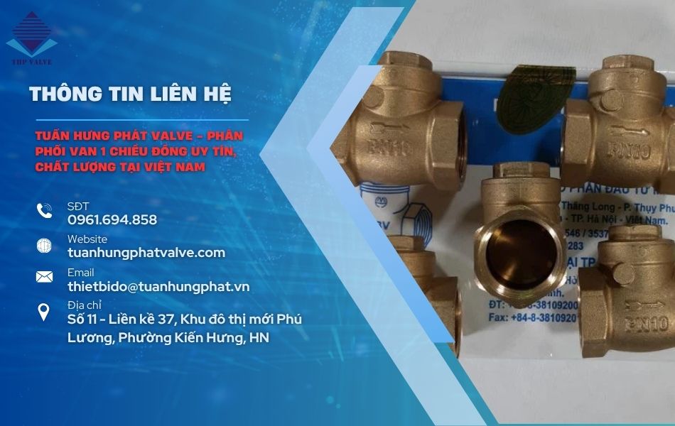 địa chỉ mua van 1 chiều đồng
