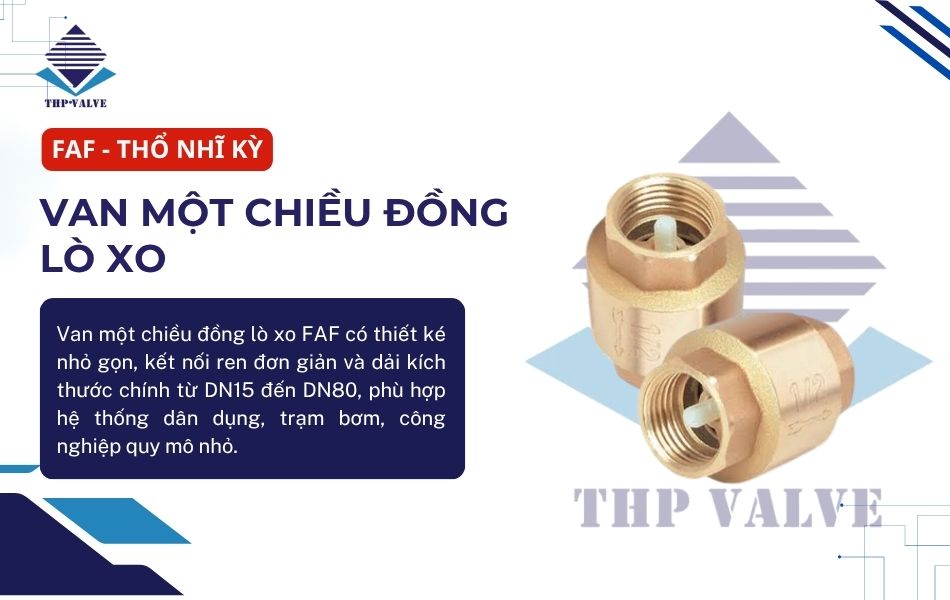 van một chiều đồng lò xo thương hiệu faf