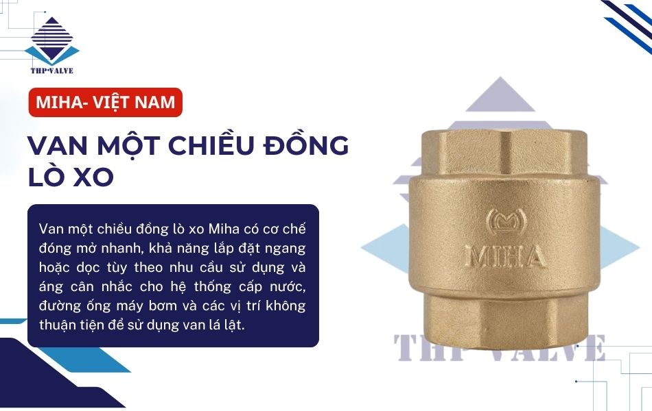 van một chiều đồng lò xo thương hiệu miha
