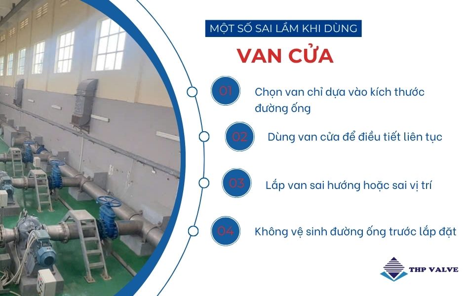 lưu ý khi sử dụng van cửa
