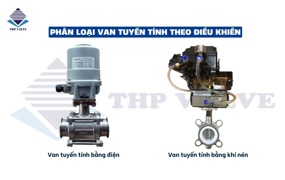 phân loại van tuyến tính theo dạng điều khiển