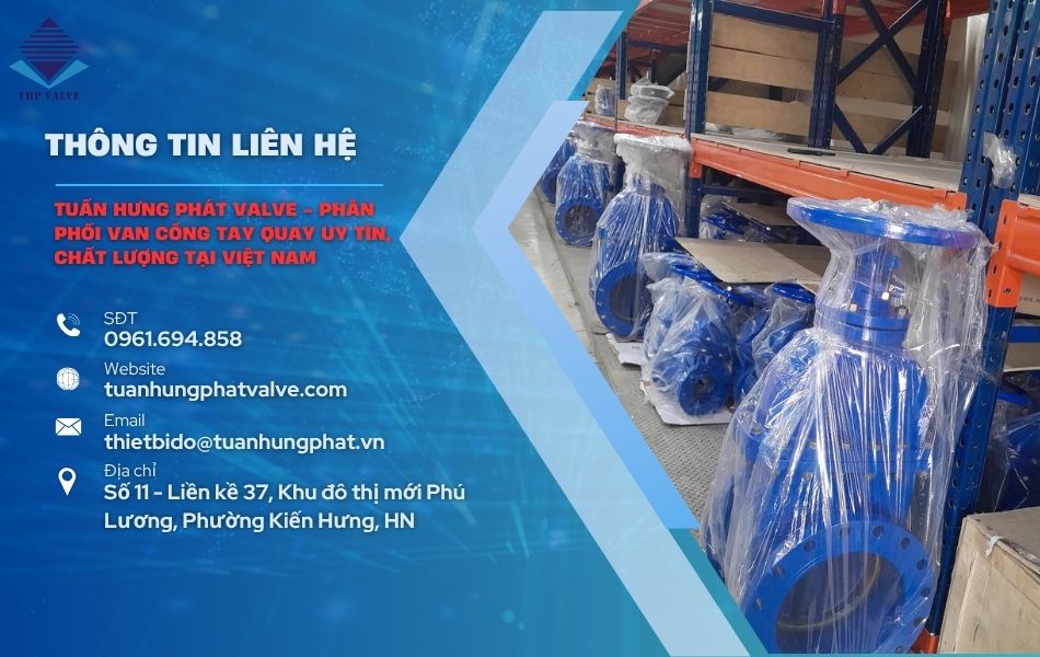 van cổng tay quay chính hãng, giá tốt tại tuấn hưng phát valve
